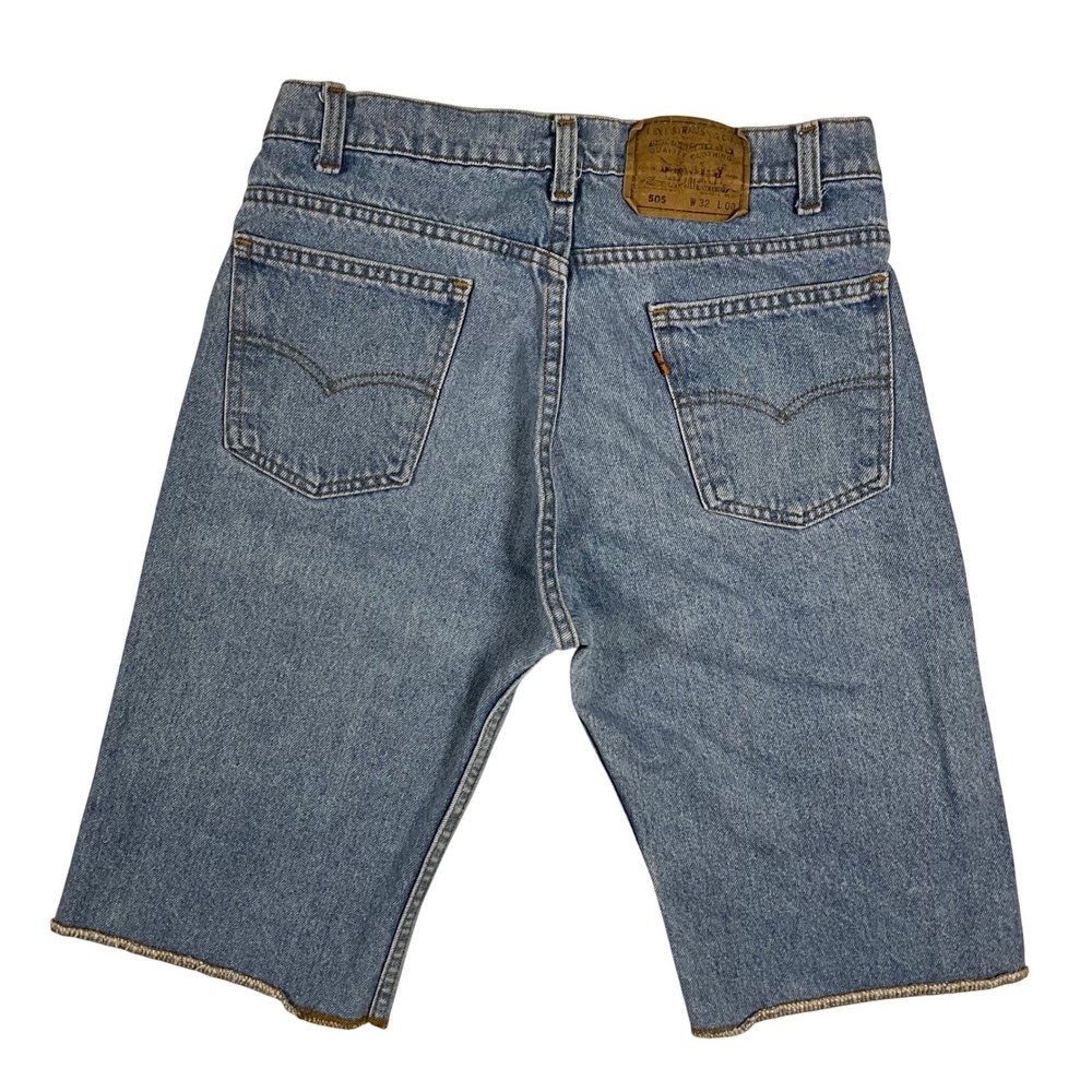 Vintage 90s Levis‎ 505 Orange Tab Denim Shorts Light Wash Mens 32 USA